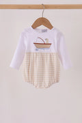 Khaki Puppy Fishing Embroidery Bubble