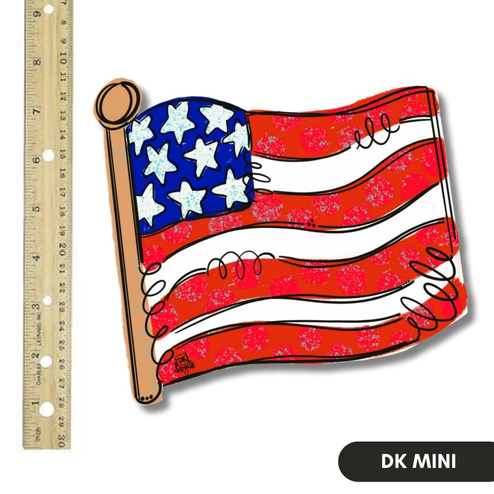 Us Flag Pole Mini