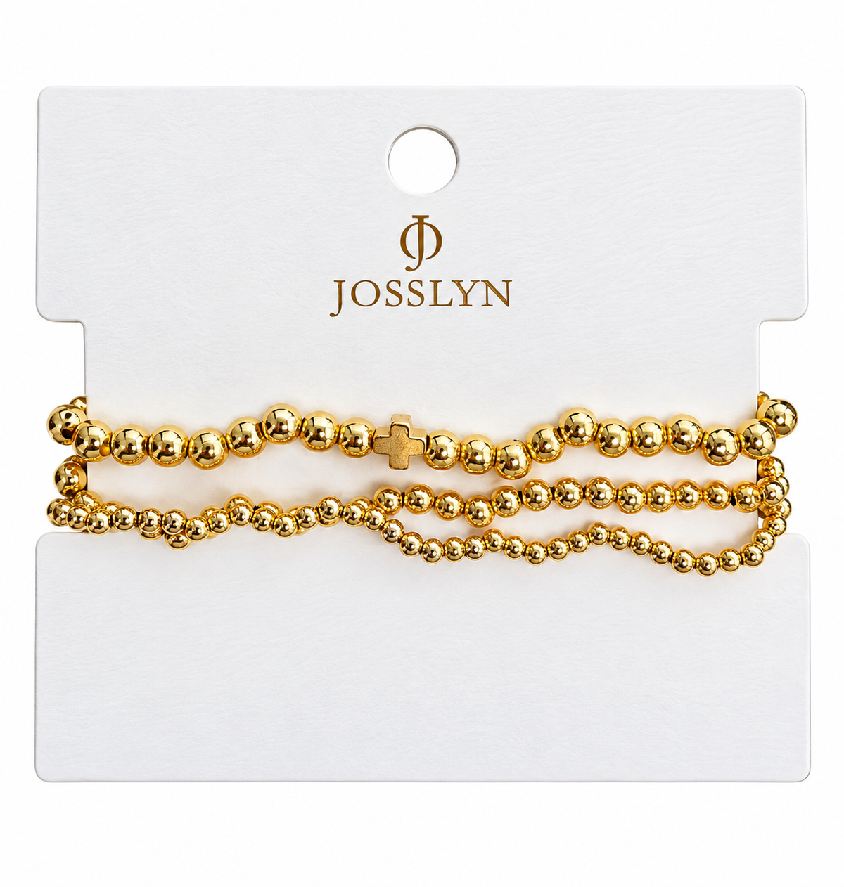 Three stack cross bracelet