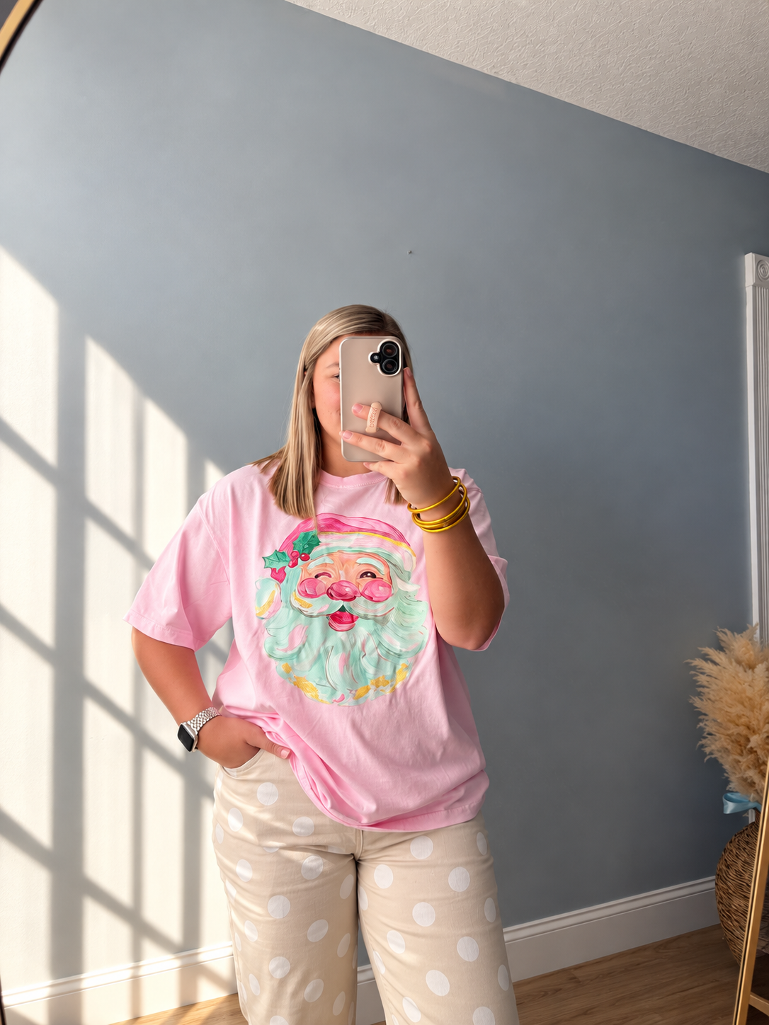Faux Paint Santa T-shirt