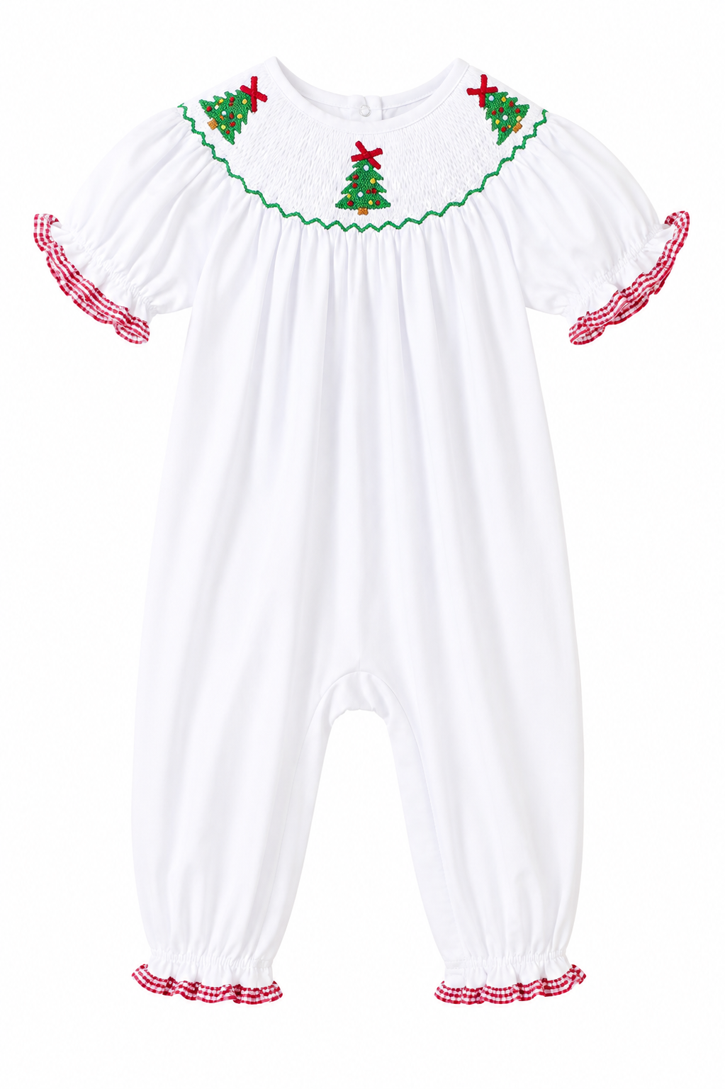 Christmas Morning Smocked Romper