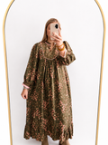 Umgee Olive & Pink Floral Maxi