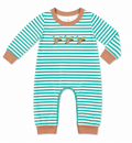 Baby Boy Duck Appliqué Stripe Romper