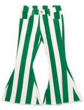 Baby Girls Green Stripe Flare Jeans