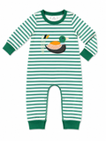 Baby Green Duck Appliqué Romper