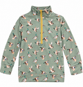 Green Mallard Zip Pullover