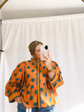 Pumpkin Spice Polka Dot Top