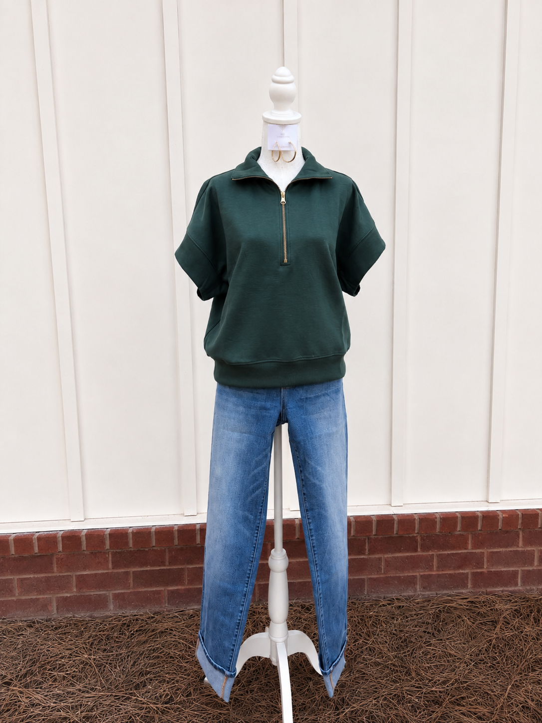 Plus Ash Jade Scuba Half-Zip Pullover