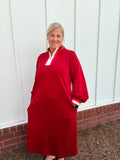 The Varsity Wine Dress