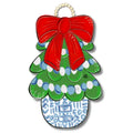 Red Chinoiserie Tree Door Hanger