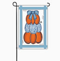 Blue & White Pumpkin Garden Flag