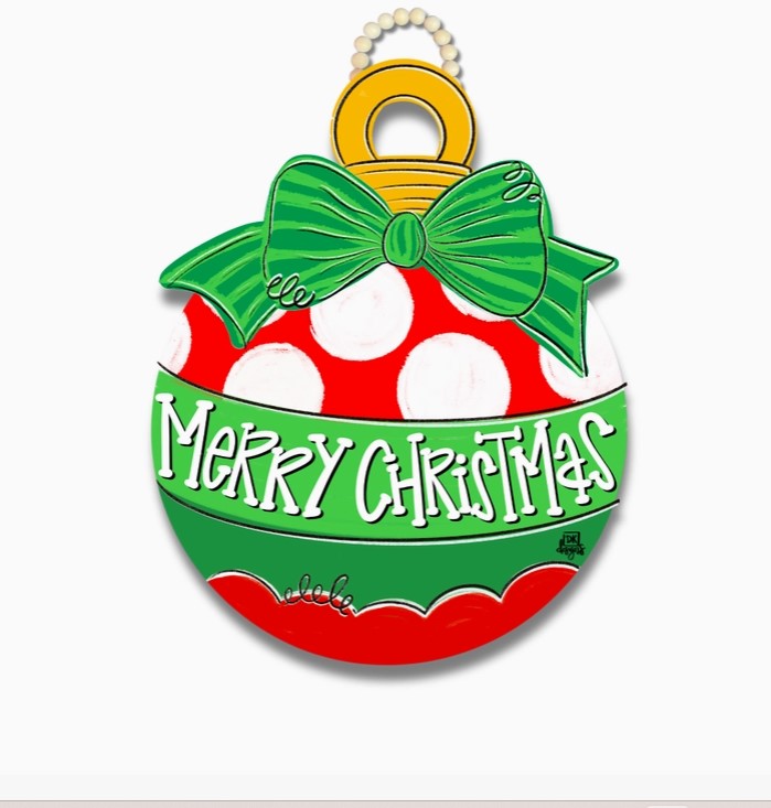 Merry Christmas Ornament Door Hanger