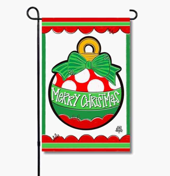 Merry Christmas Ornament Garden Flag
