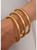 Chunky Triple Tube Bangle Set