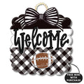 Black and White scallop door hanger