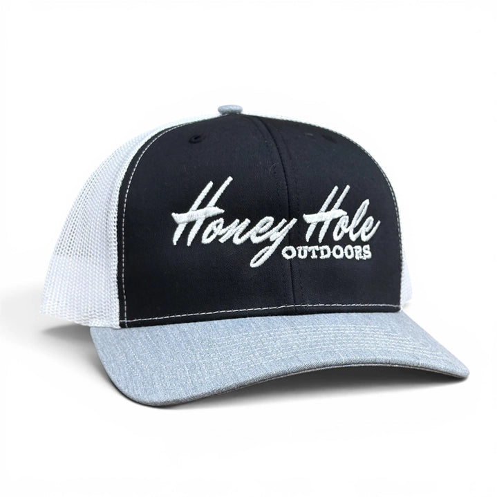 Honey Hole Outdoors Black & Gray Trucker Hat