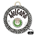 Black and White Dot Welcome Hanger