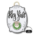 White Bloom " Hey Y'all"  Door Hanger